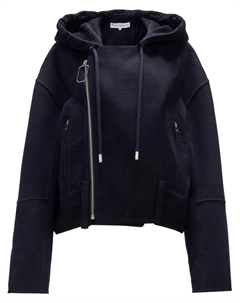 Шерстяная куртка с капюшоном, синий Jw anderson