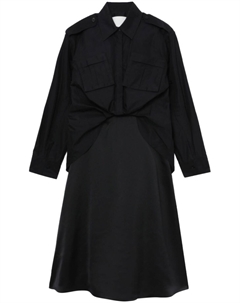 Платье-рубашка с драпировкой, черный 3.1 phillip lim