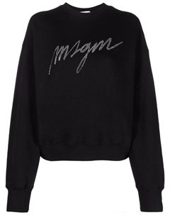 Купальник со стразами, черный Msgm