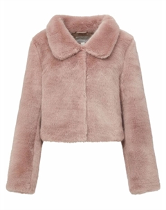 Укороченная шуба Tirage из искусственного меха, розовый Unreal fur