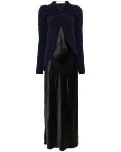 Кашемировое платье с драпировкой, синий Christopher esber