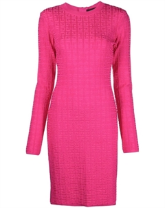 Трикотажное платье миди с монограммой, розовый Givenchy