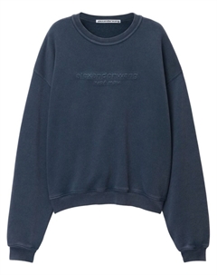 Толстовка с тисненым логотипом, синий Alexander wang