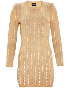 Retrofete платье мини Virgina со стразами, серый