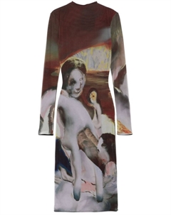 Платье миди Sunset Sees, коричневый Mugler