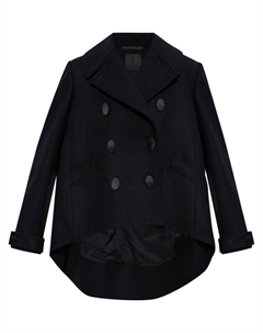 Шерстяной жакет асимметричного кроя, черный Givenchy