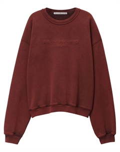 Толстовка с тисненым логотипом, красный Alexander wang