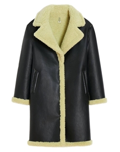 Однобортное пальто Anei с заостренными лацканами, черный Apparis