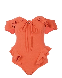 Купальник Lanzo с открытыми плечами, оранжевый Clube bossa