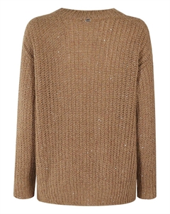 Свитер с V-образным вырезом, коричневый Herno