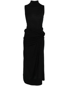 TOTEME драпированное платье миди, черный Toteme