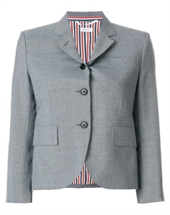 Короткий пиджак, серый Thom browne