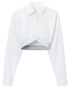 Укороченная рубашка с логотипом, белый Alexander wang