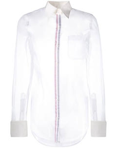 Прозрачная рубашка с полосками RWB, белый Thom browne