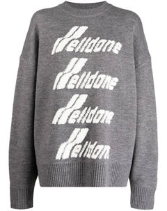 Джемпер Gray Pile с логотипом, серый We11done