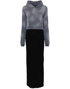 Многослойное платье-худи, серый We11done