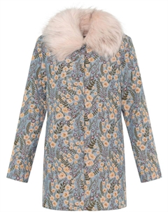 Пальто Feuilles Mortes, синий Unreal fur