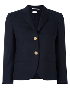 Блейзер с укороченными рукавами, синий Thom browne