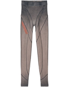 Леггинсы с логотипом на поясе, серый Alexander wang