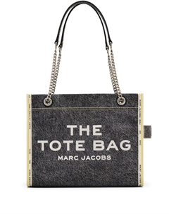 Сумка-тоут Denim Chain Medium, черный Marc jacobs