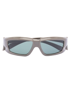 Солнцезащитные очки Rick в прямоугольной оправе, серый Rick owens