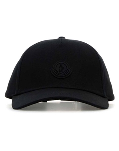 Хлопковая бейсболка с аппликацией логотипа, черный Moncler