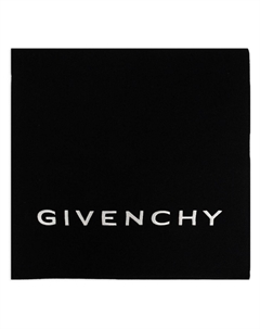Шарф из смеси шерсти и кашемира с вышитым логотипом, черный Givenchy