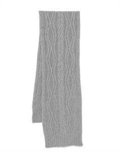 Шарф с косой вязкой, серый Ermanno scervino