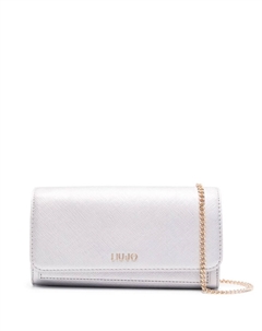 Клатч с логотипом, серебристый Liu jo