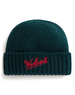 Шапка из мериносовой шерсти с логотипом, зеленый Woolrich