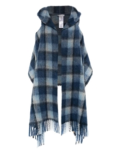 Шарф с капюшоном, синий Woolrich