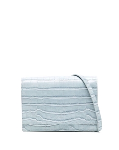 Клатч Suki с тиснением под крокодила, синий Yu mei