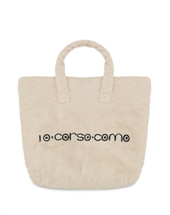 10 махровая сумка с вышитым логотипом, нейтральный цвет Corso como