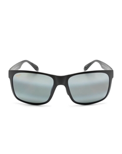 Солнцезащитные очки Red Sands в квадратной оправе, черный Maui jim