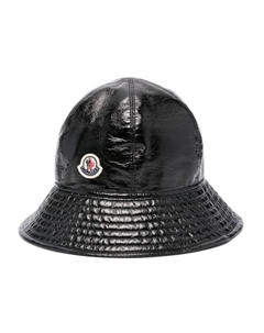 Блестящая панама с нашивкой-логотипом, черный Moncler