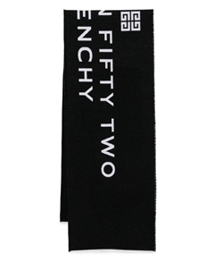 Шарф с жаккардовым логотипом, черный Givenchy