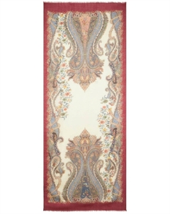 Кашемировый шарф с абстрактным принтом, красный Etro