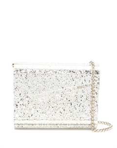 Клатч Candy с блестками, серебристый Jimmy choo