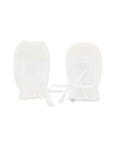 Хлопковые варежки, белый Bonpoint