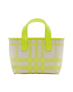 Kids клетчатая сумка-тоут из канваса, нейтральный цвет Burberry