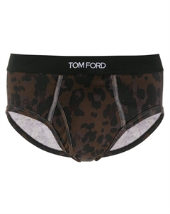 Трусы-брифы с леопардовым принтом, коричневый Tom ford