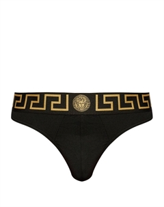Трусы-брифы с узором Greca, черный Versace