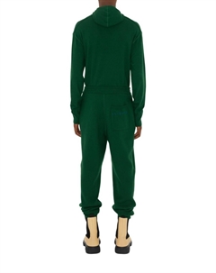 Шерстяное худи с вышитым логотипом, зеленый Burberry