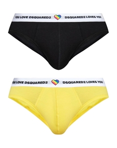 Комплект Pride из двух трусов-брифов, черный Dsquared2