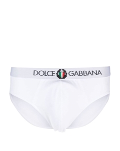 Трусы-брифы с логотипом, белый Dolce&gabbana