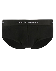 Трусы-брифы из джерси с логотипом, черный Dolce&gabbana