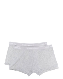 Комплект из двух боксеров с логотипом, серый Dolce&gabbana