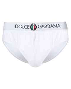 Трусы-брифы с логотипом, белый Dolce&gabbana