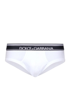 Трусы-брифы с логотипом, белый Dolce&gabbana