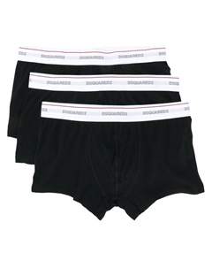 Комплект из трех боксеров с логотипом, черный Dsquared2